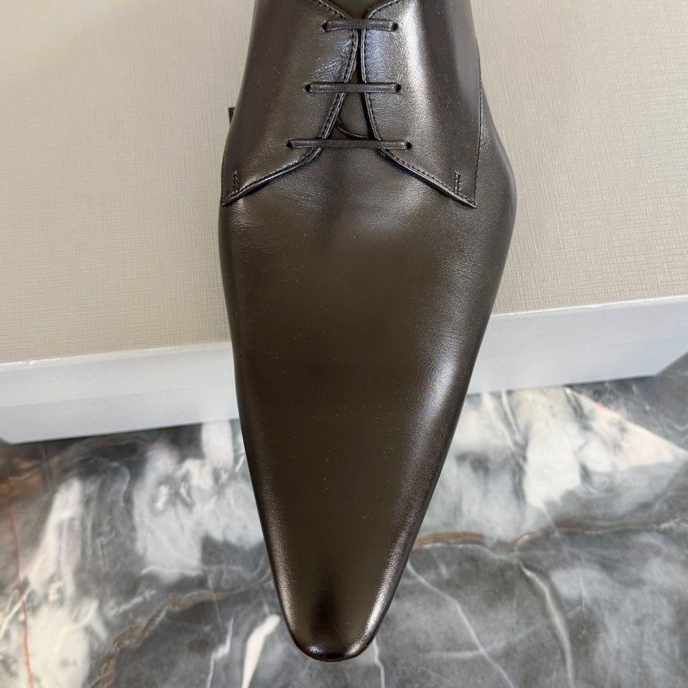 NIB $1,450 Balenciaga Opera Leather Runway Dress Shoe Size Slide 40/7 - Picture 6 of 16